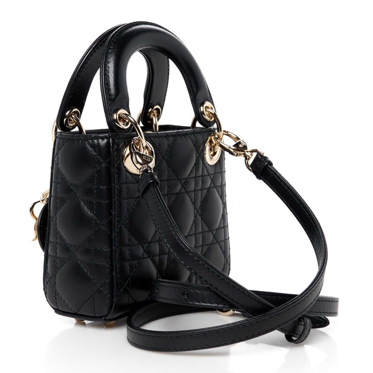 Christian Dior Lambskin Cannage Lady Dior Black