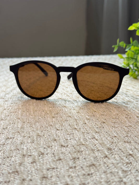 Round brown Lacoste matte frame