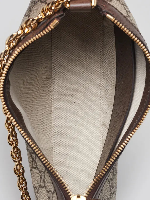 Beige/Ebony GG Coated Canvas/Leather Small Ophidia Crossbody Bag