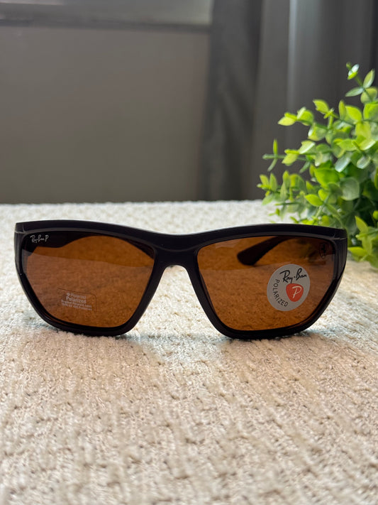 brown Ray-Ban sunglasses