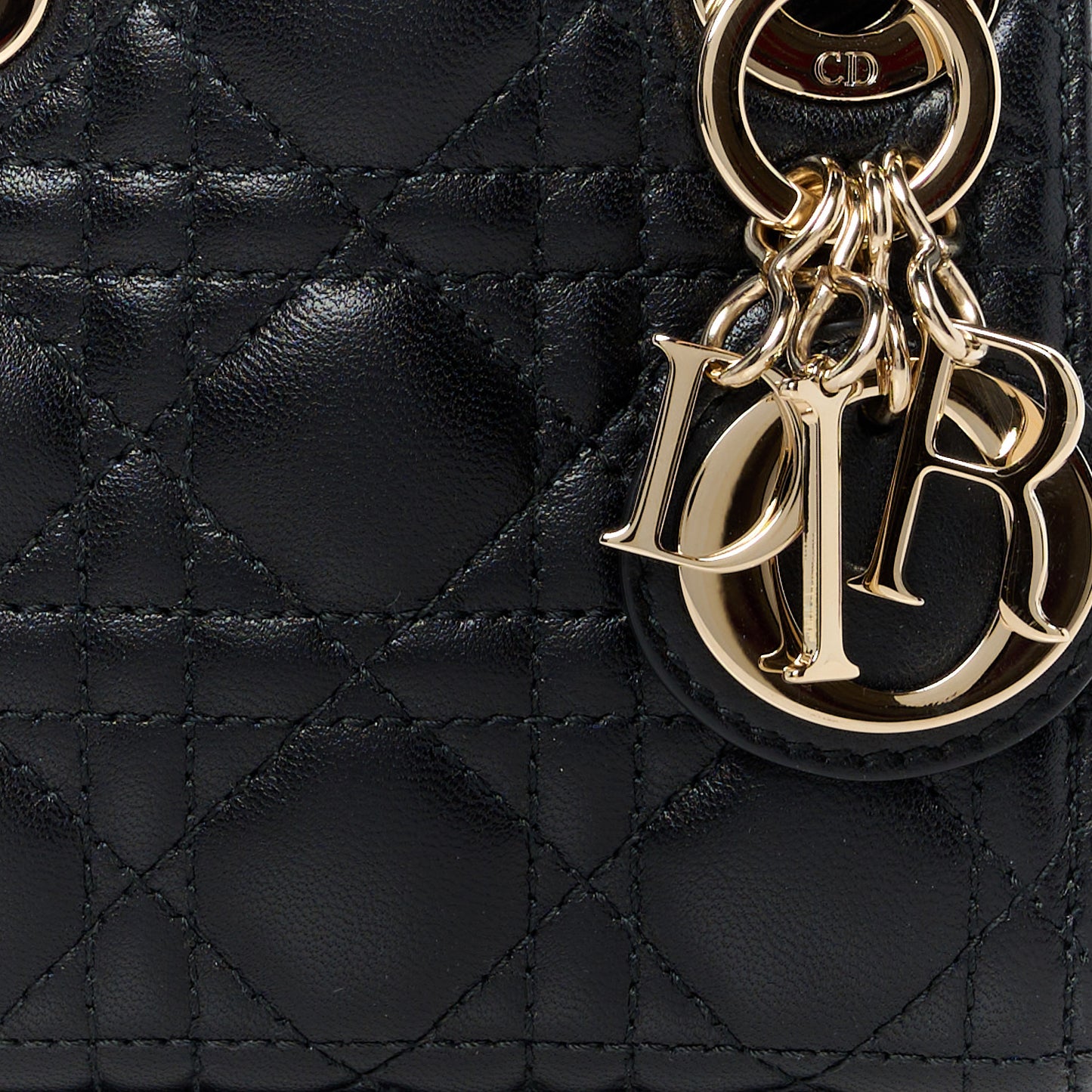 Christian Dior  Lambskin Cannage Lady Dior Black