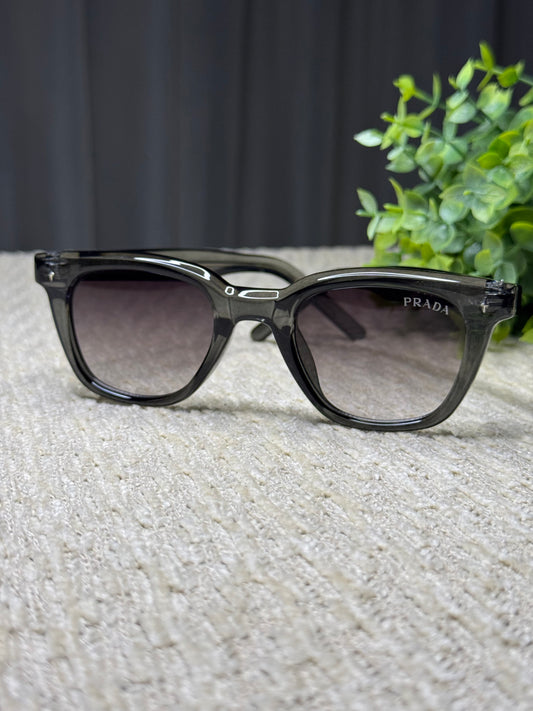 Square Prada Transparent gray Sunglasses