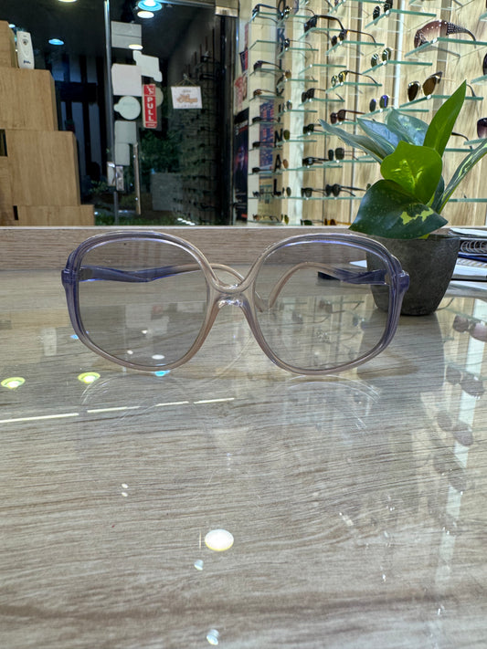 Oversized Transparent Gradient Purple Sunglasses