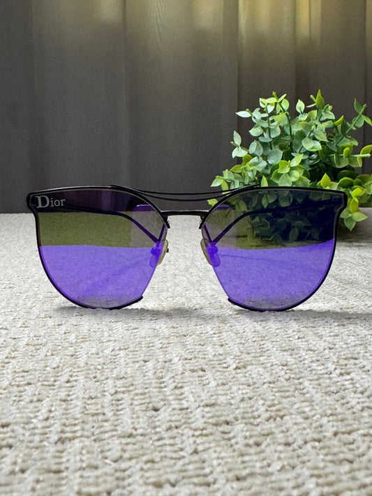 Dior Gradient Shield Sunglasses – Purple & Olive Lens