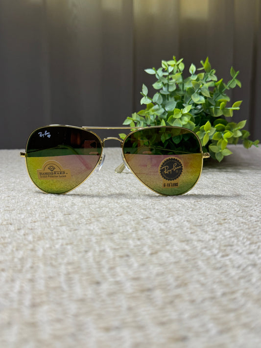 Ray-Ban DiamondHard Aviator Sunglasses – G-15 Lens