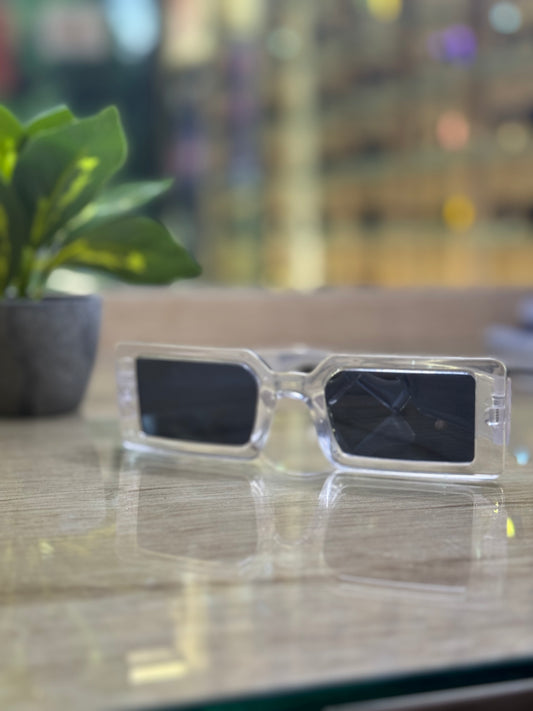 Retro Square Gucci Transparent Frame Sunglasses