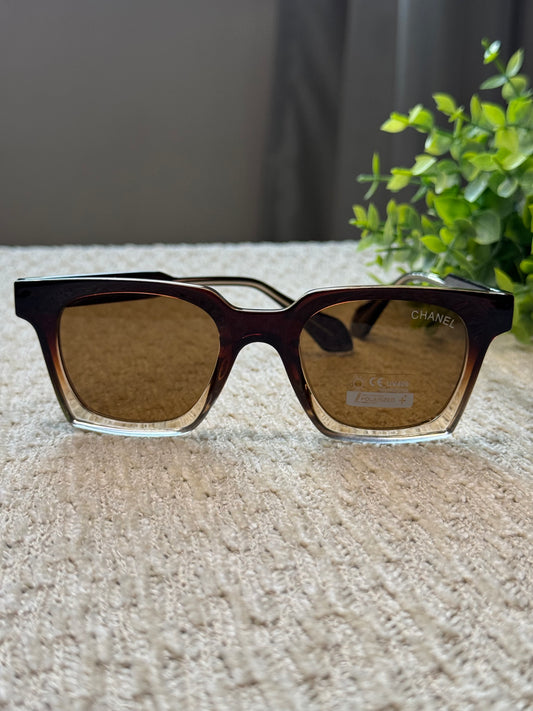 Square brown CHANEL sunglasses