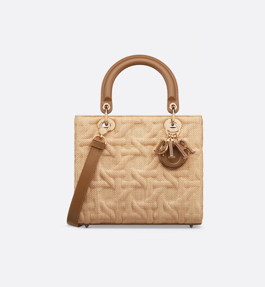 Medium Lady Dior Bag Beige Graphic